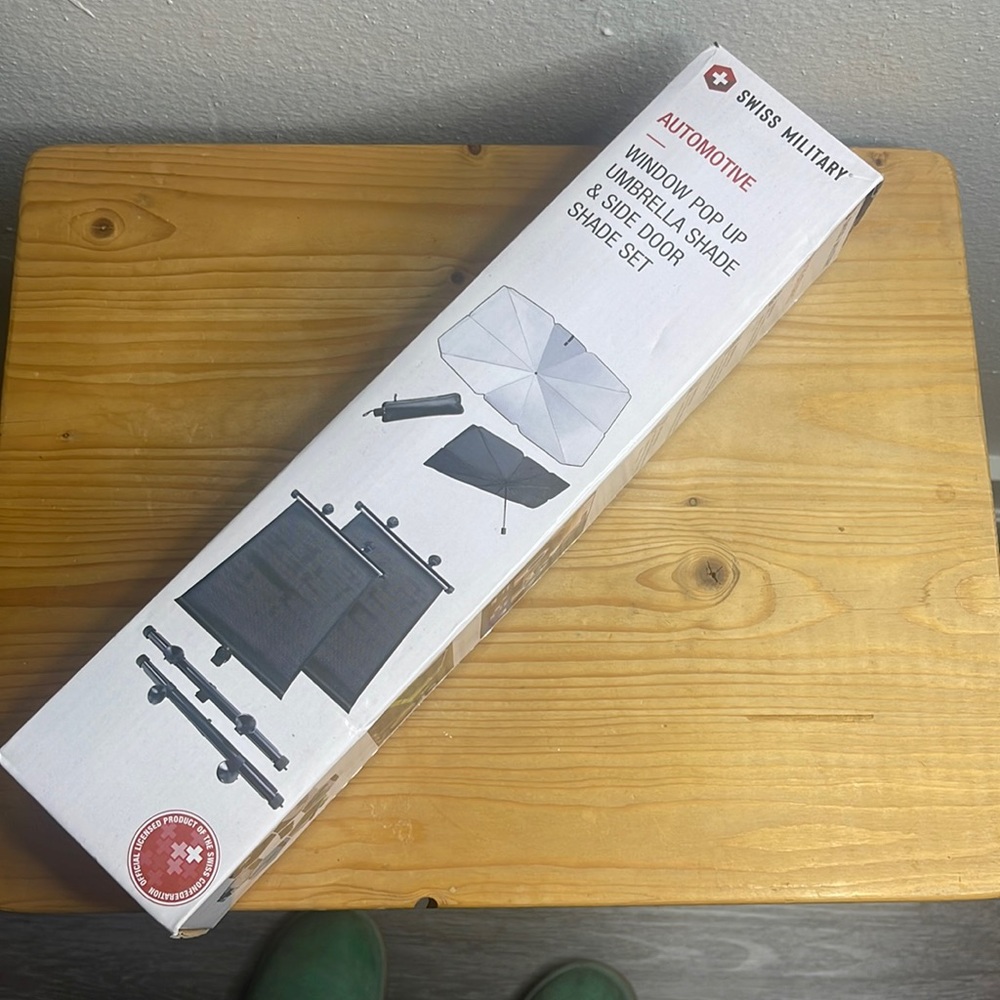 Swiss Military Window Pop Up Umbrella Shade & Side Door Shade Set